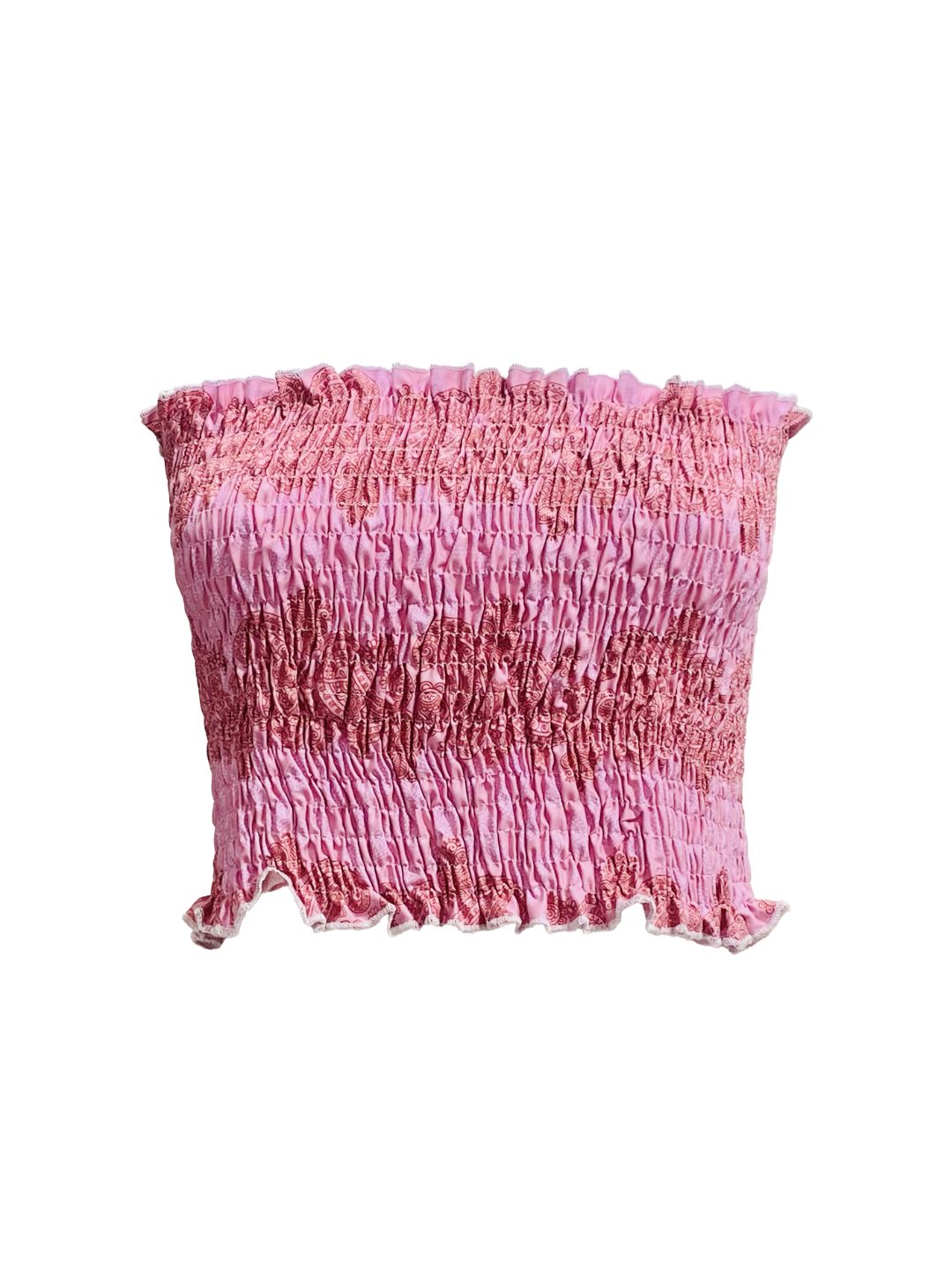 MINI TOP Punto Smock Bohème Francese Fucsia Ribes of LOVE