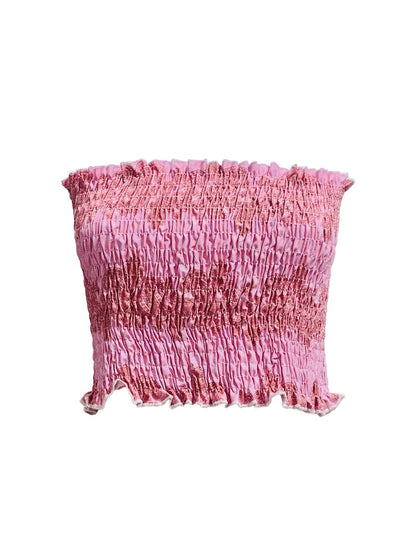 MINI TOP Punto Smock Bohème Francese Fucsia Ribes of LOVE