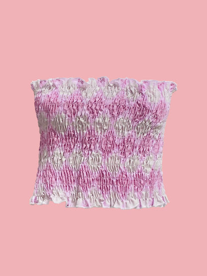 MINI TOP Punto Smock Bohème Francese Rosa Ribes of LOVE