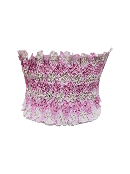 MINI TOP Punto Smock Bohème Francese Rosa Ribes of LOVE