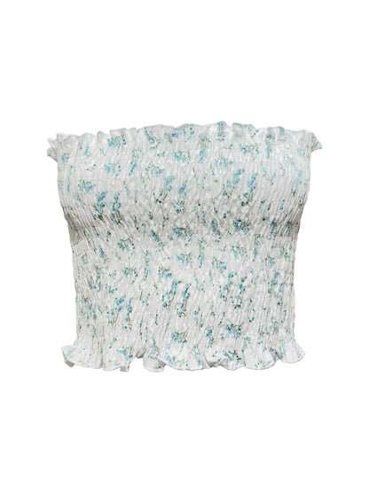 MINI TOP Punto Smock Fantasia Paisley verde Ribes of LOVE