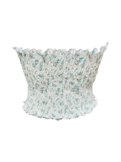 MINI TOP Punto Smock Fantasia Paisley verde Ribes of LOVE