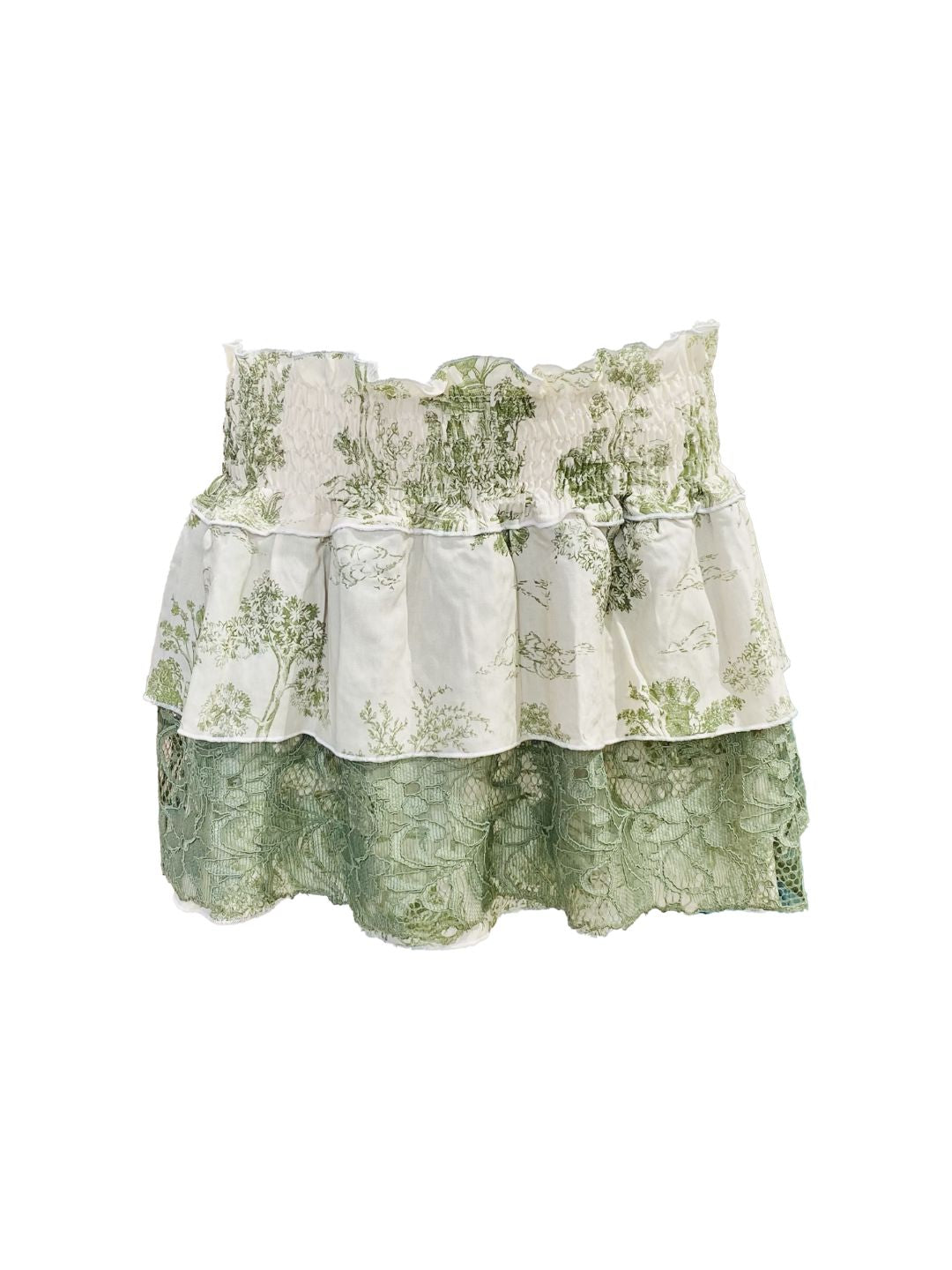 Mini pareo Balze  toile de jouy Verde Ribes of LOVE