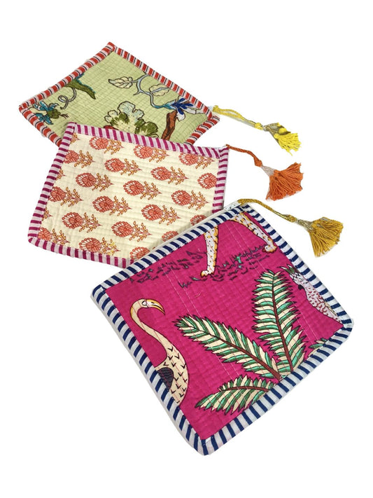 Radical Chic Mini Quilted Zip Clutch