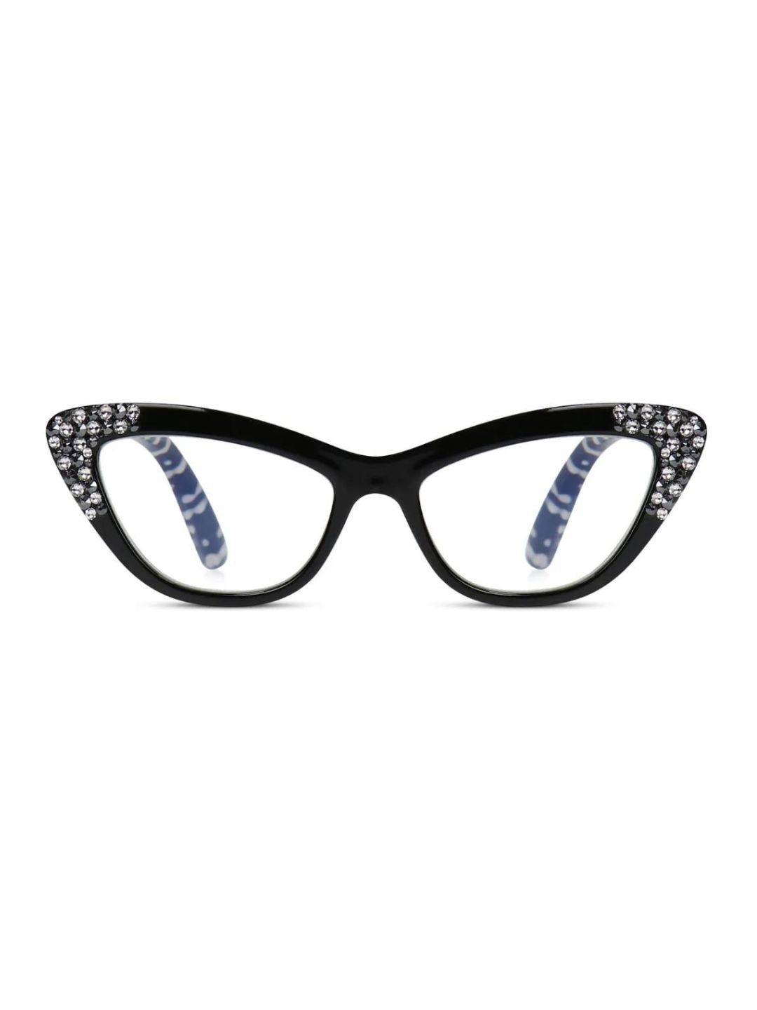 ACADIA BLACK JIMMY CRYSTAL NEW YORK READING GLASSES JCR641HT+CLR