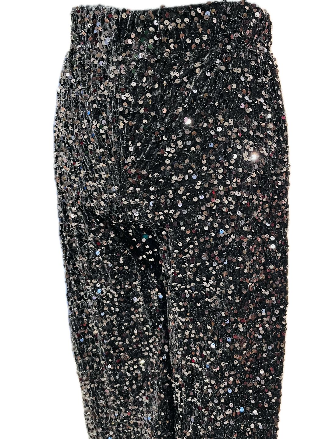 PANTALONE PAILLETTES NERO 9169