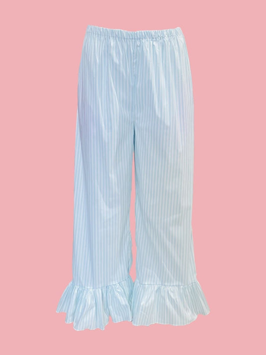 PANTALONE Pin con galetta Righe Verde Acqua Ribes of LOVE