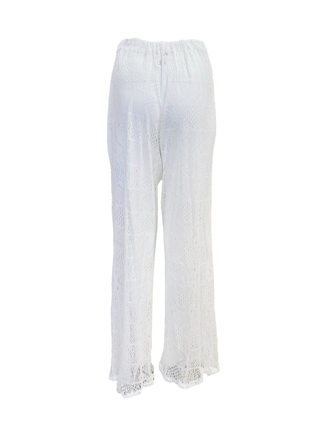PANTALONE a Zampa Uncinetto Bianco Ribes of LOVE