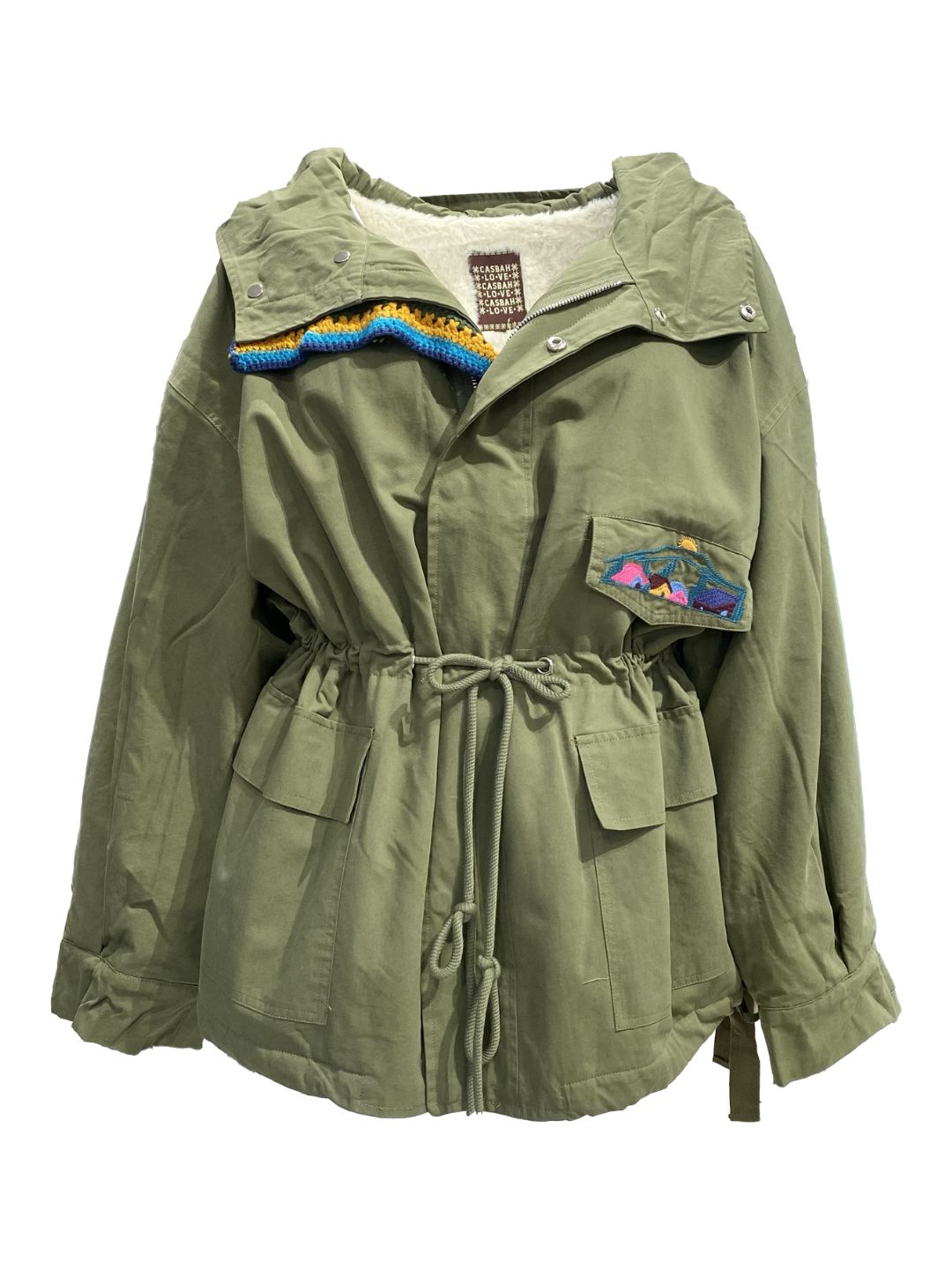 PARKA Verde Con Cappuccio Casbah Love