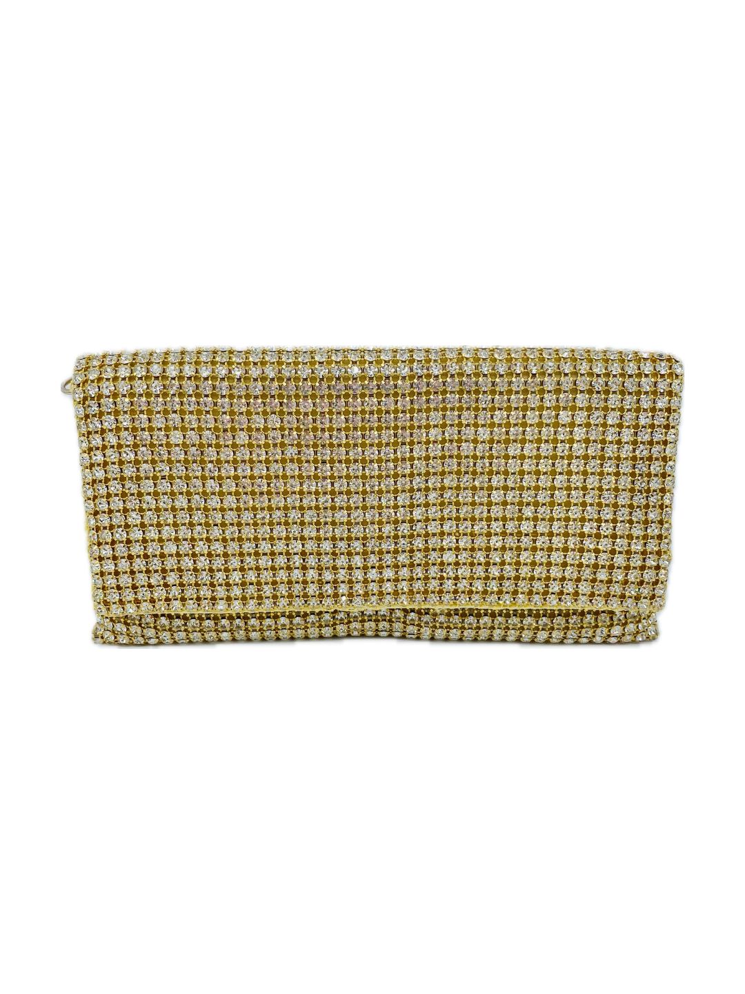 POCHETTE BUSTA STRASS ORO 2462