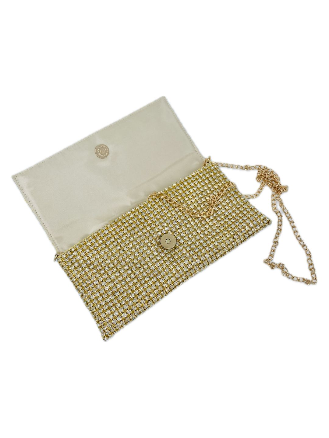 POCHETTE BUSTA STRASS ORO 2462