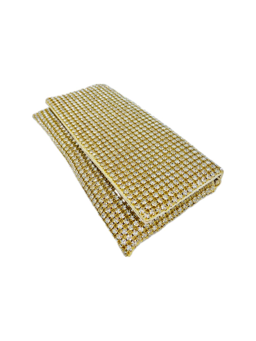 POCHETTE BUSTA STRASS ORO 2462