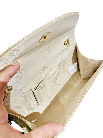 POCHETTE CERIMONIA GLITTER ORO 329