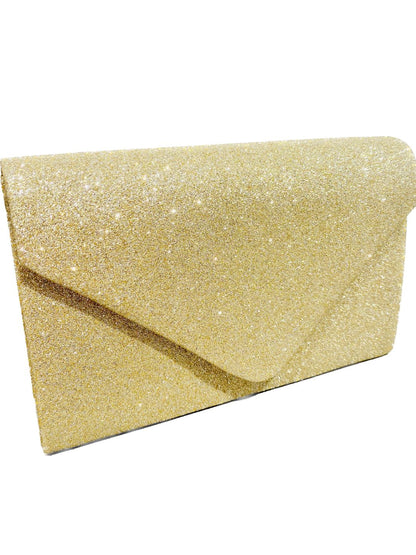 POCHETTE CERIMONIA GLITTER ORO 329