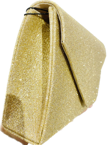POCHETTE CERIMONIA GLITTER ORO 329