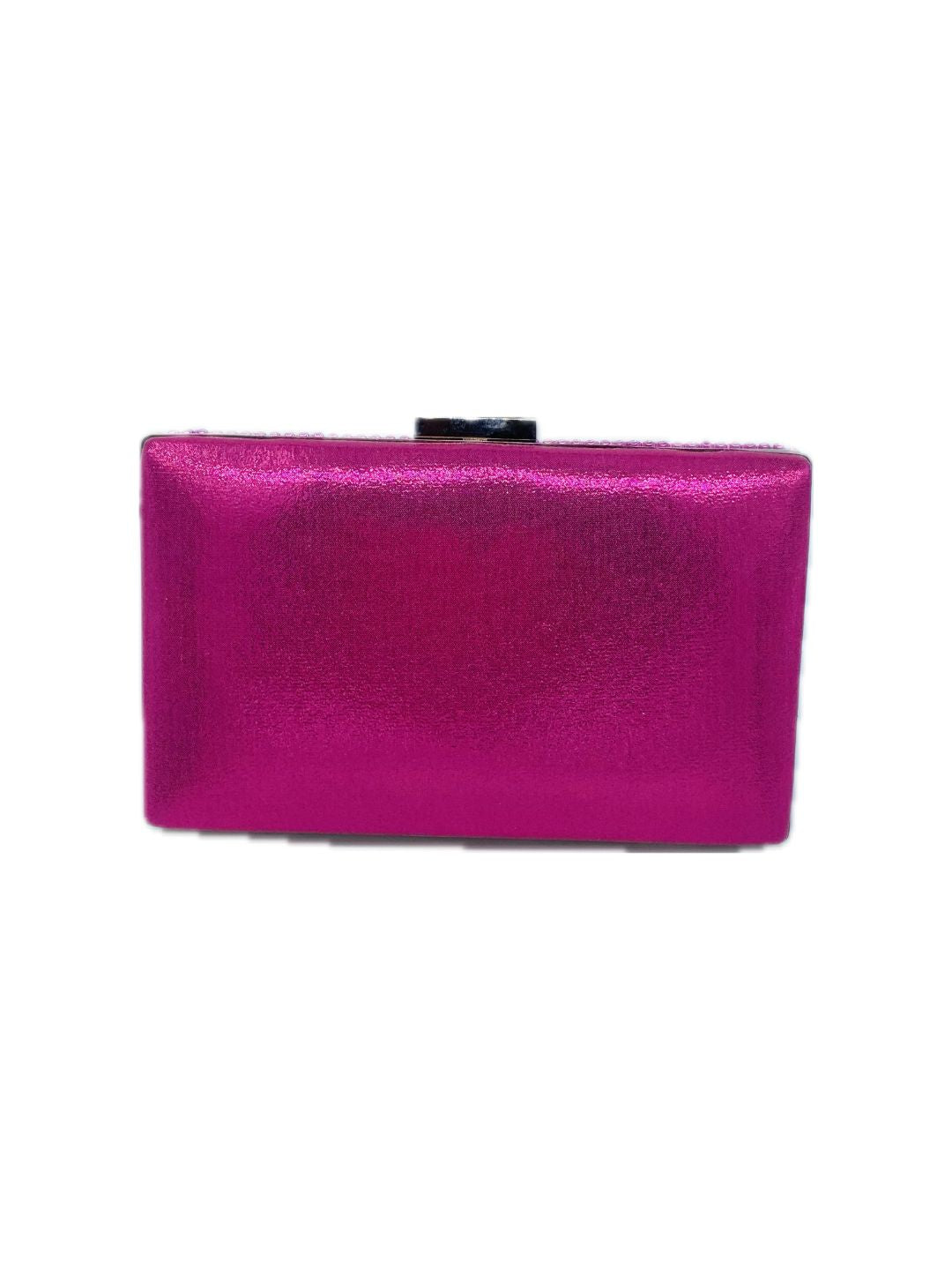 POCHETTE CLUTCH RETTANGOLARE FRANGE STRASS FUCSIA 2329