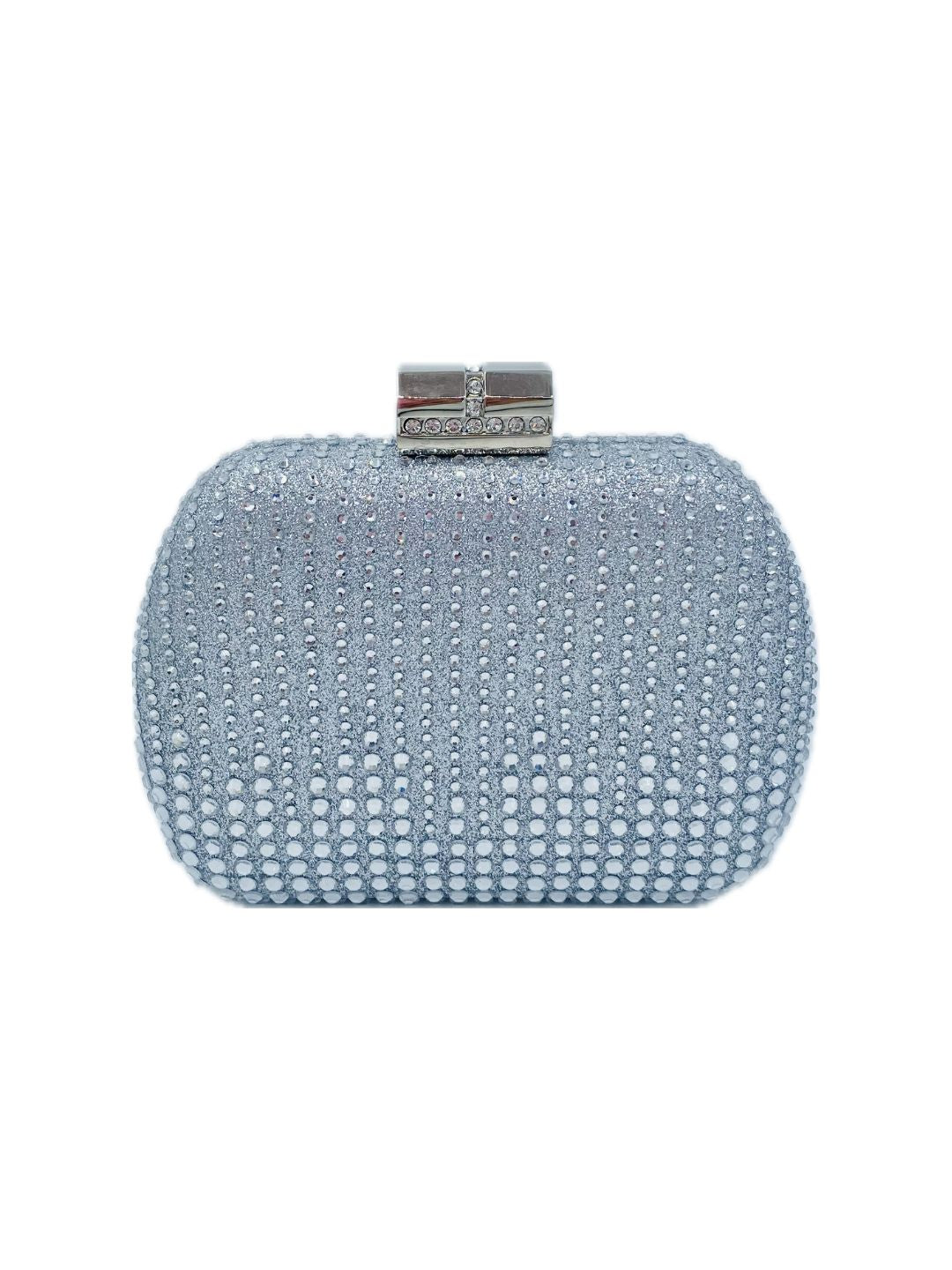 POCHETTE CLUTCH STRASS ARGENTO 90059