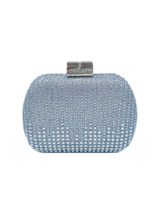 POCHETTE CLUTCH STRASS ARGENTO 90059