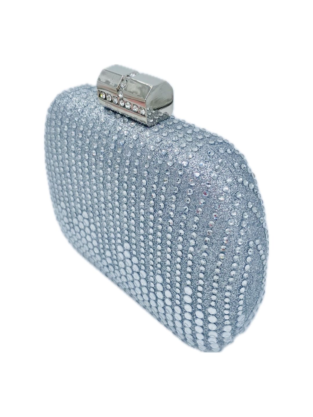 POCHETTE CLUTCH STRASS ARGENTO 90059