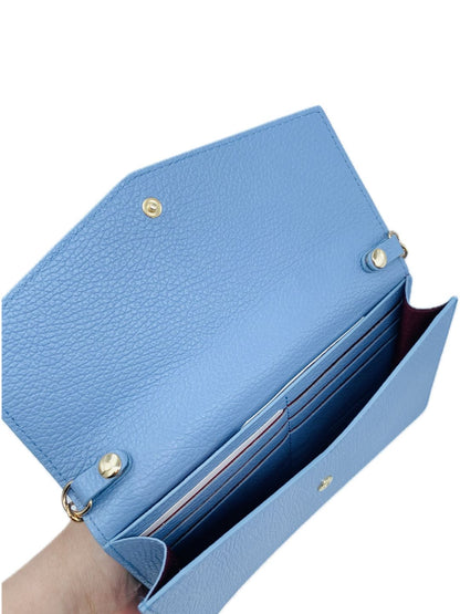 POCHETTE CON CATENA AZZURRO POLVERE 5036