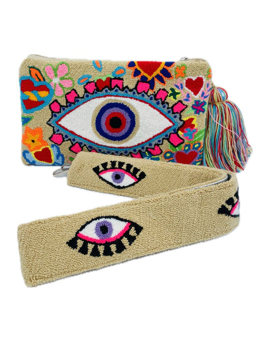 POCHETTE CON TRACOLLA CARAMELLO MC6