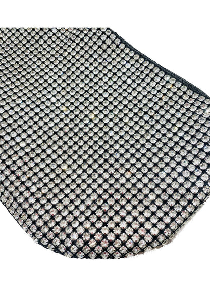 POCHETTE PIATTA MEZZA LUNA NERA STRASS 4602