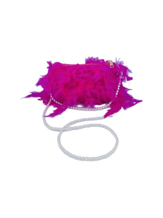 POCHETTE PIUME struzzo MARABOUT FUCSIA 2305