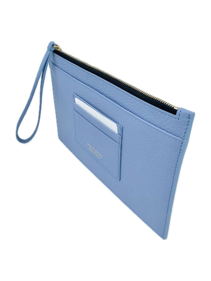 POCHETTE PORTADOCUMENTI IN PELLE CELESTE 5039
