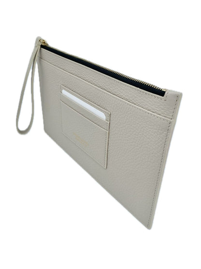POCHETTE PORTADOCUMENTI IN PELLE PANNA 5039