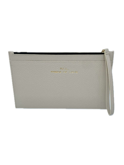 POCHETTE PORTADOCUMENTI IN PELLE PANNA 5039
