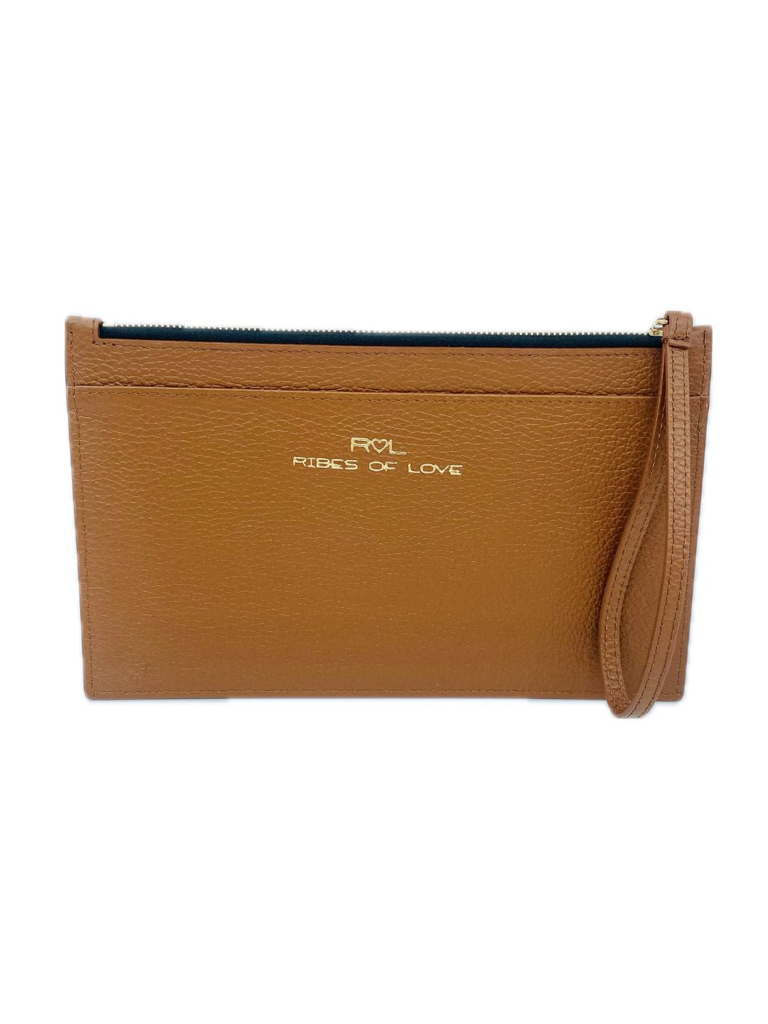 POCHETTE PORTADOCUMENTI IN PELLE TABACCO 5039