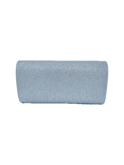 POCHETTE RETTANGOLARE GLITTER FIOCCO ARGENTO 2342