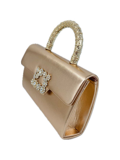 POCHETTE SIMIL PELLE ORO ROSA 2453