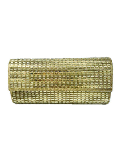 POCHETTE STRASS ORO 2464