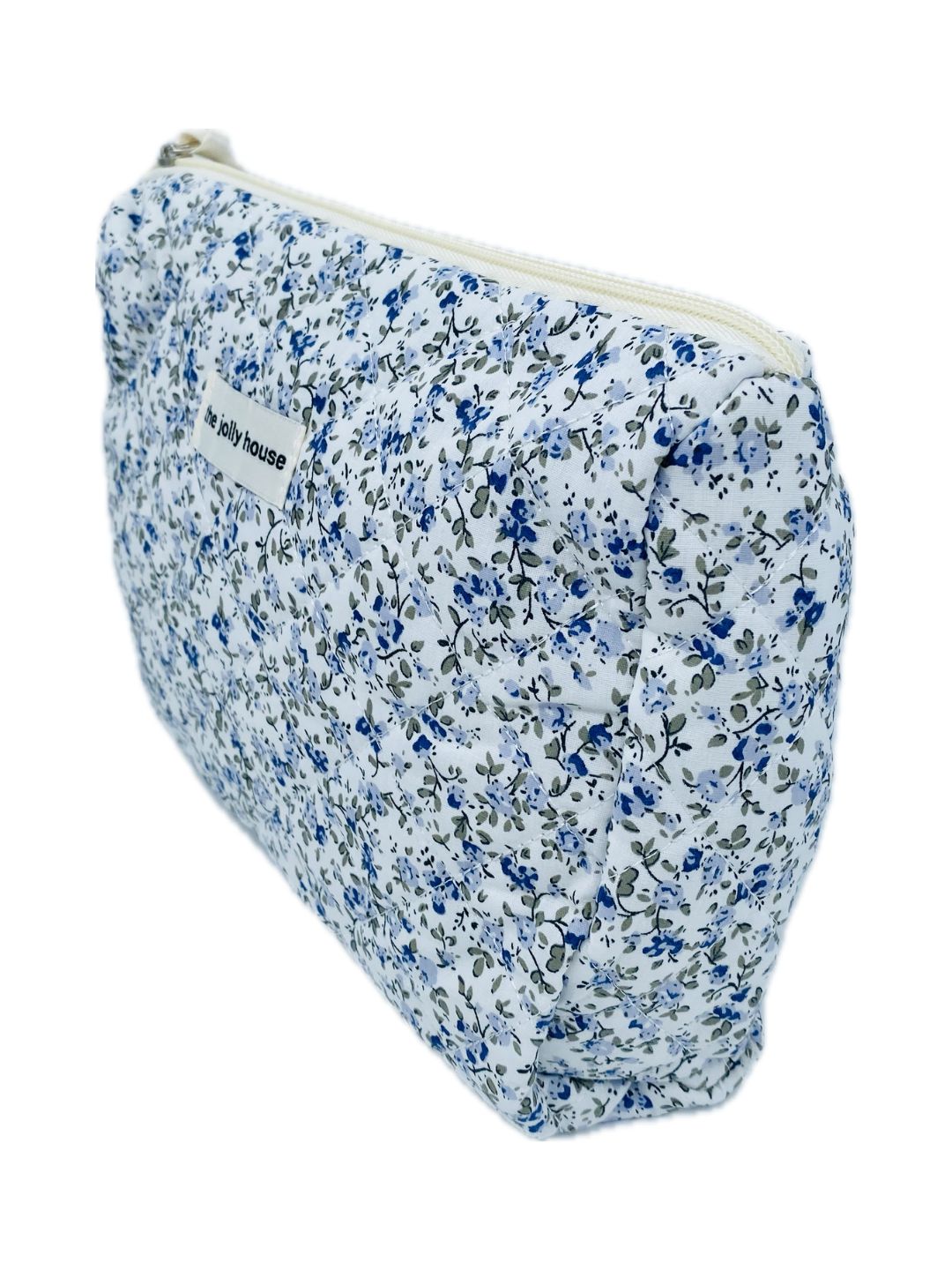 POCHETTE TRAPUNTATA GRANDE Fiori Azzurri
