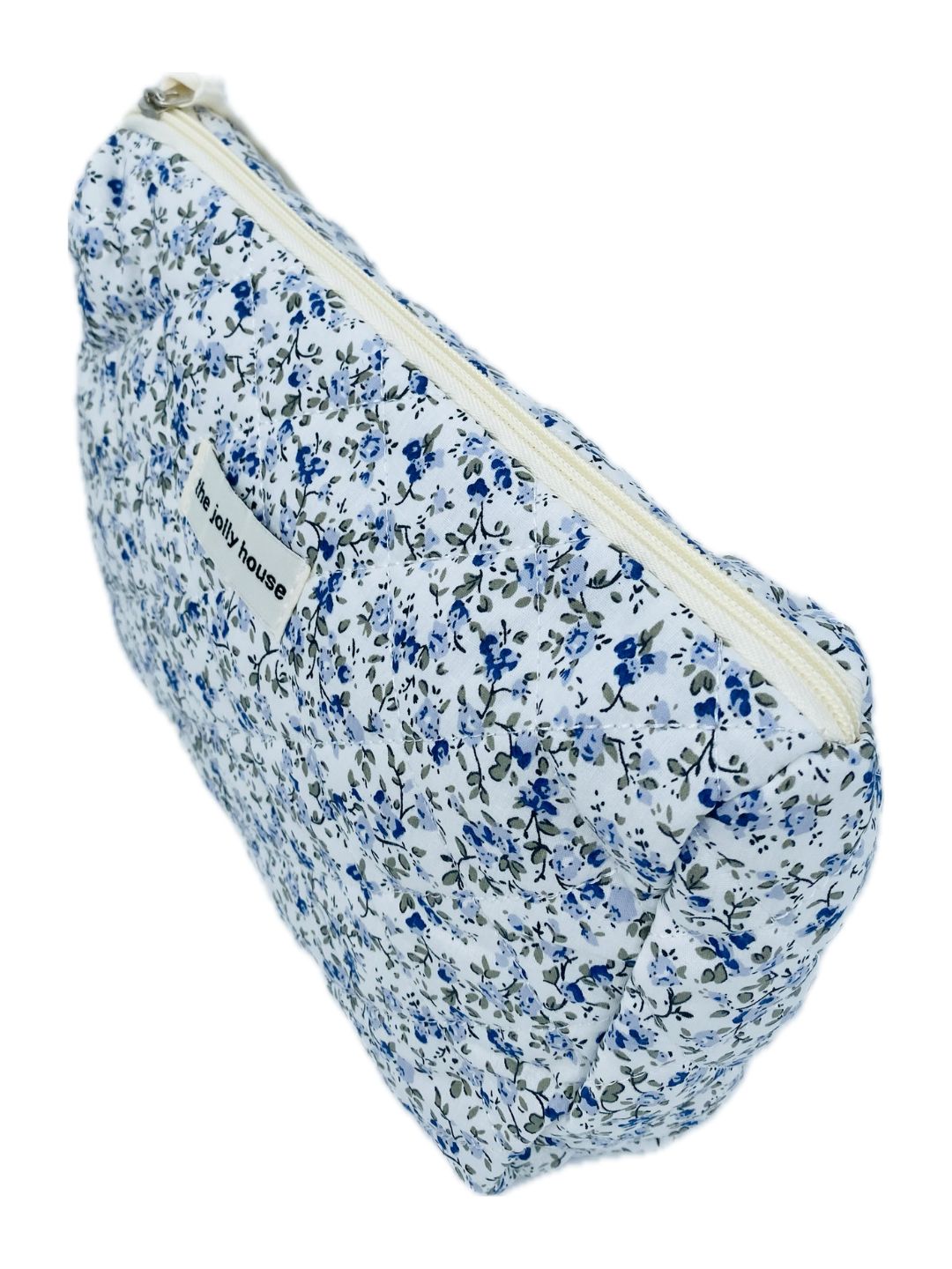 POCHETTE TRAPUNTATA GRANDE Fiori Azzurri