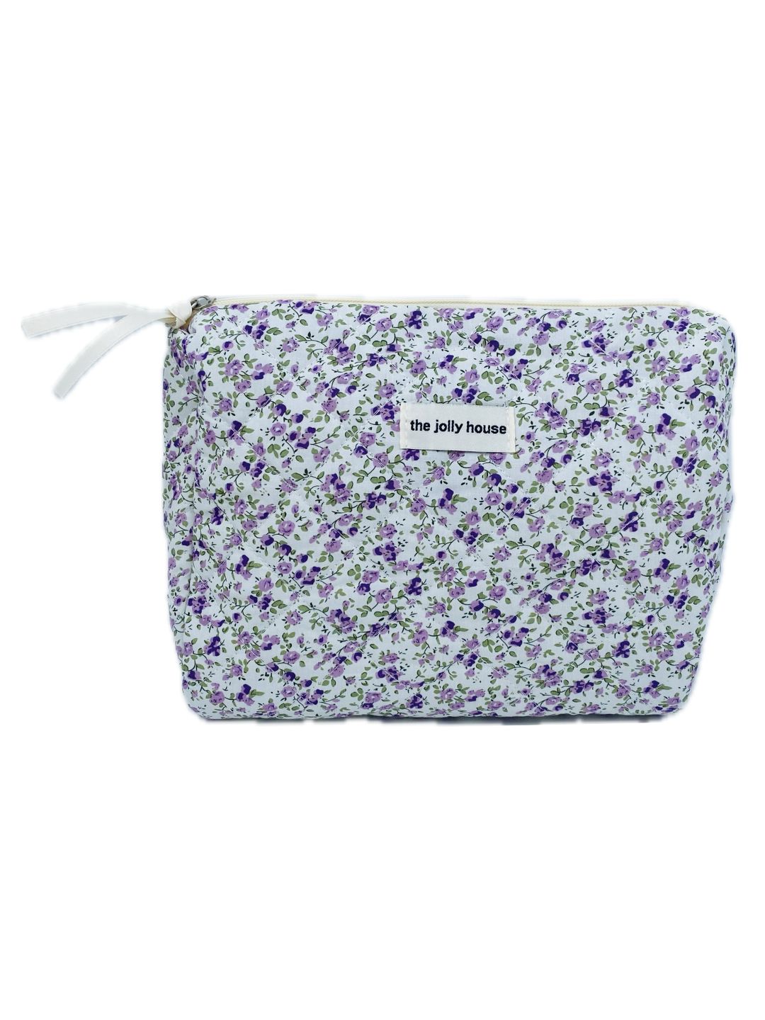 POCHETTE TRAPUNTATA GRANDE Fiori Lilla