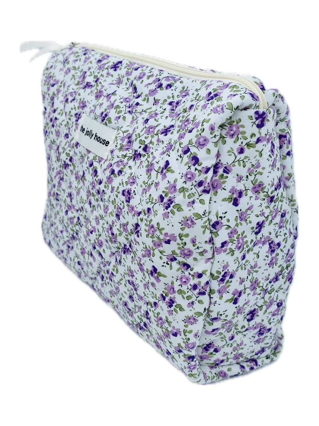 POCHETTE TRAPUNTATA GRANDE Fiori Lilla