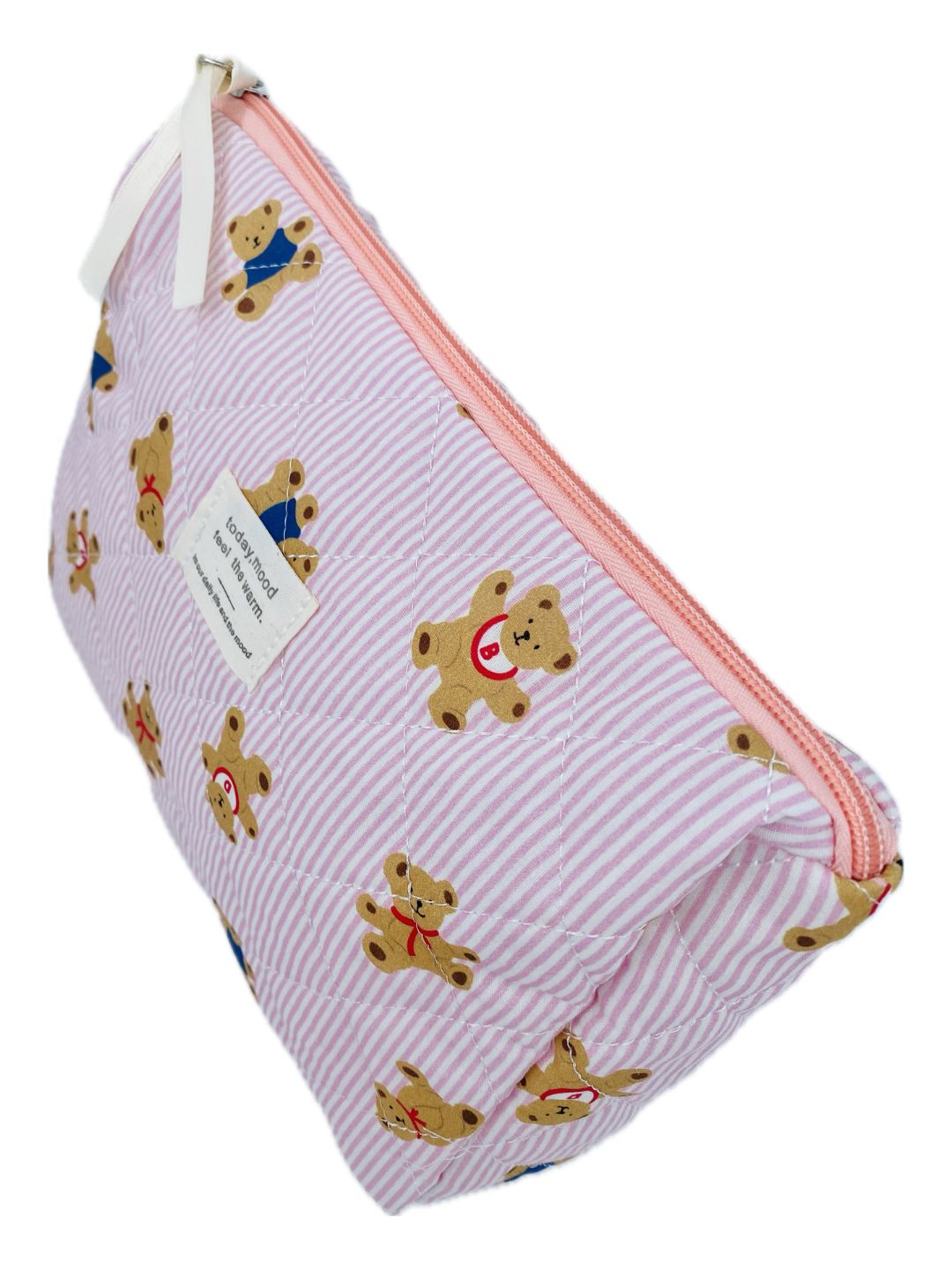 POCHETTE TRAPUNTATA GRANDE Rosa con Orsetti