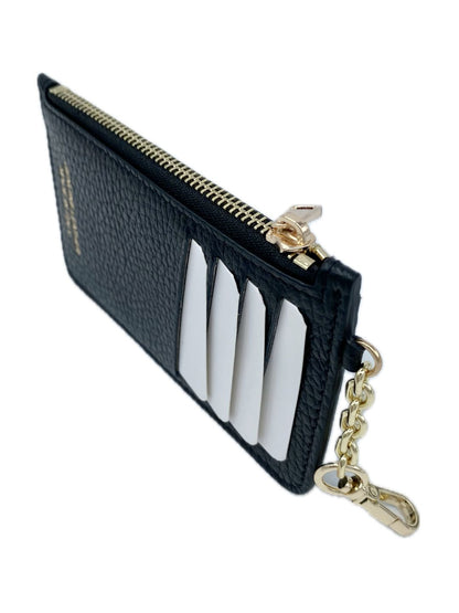 PORTACARTE CON MOSCHETTONE IN PELLE NERO 135