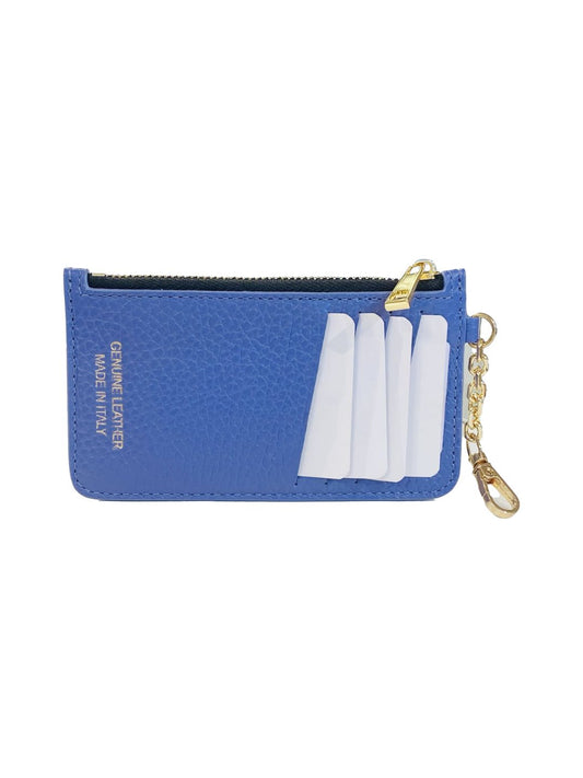 PORTACARTE CON MOSCHETTONE IN PELLE LAVANDA 135