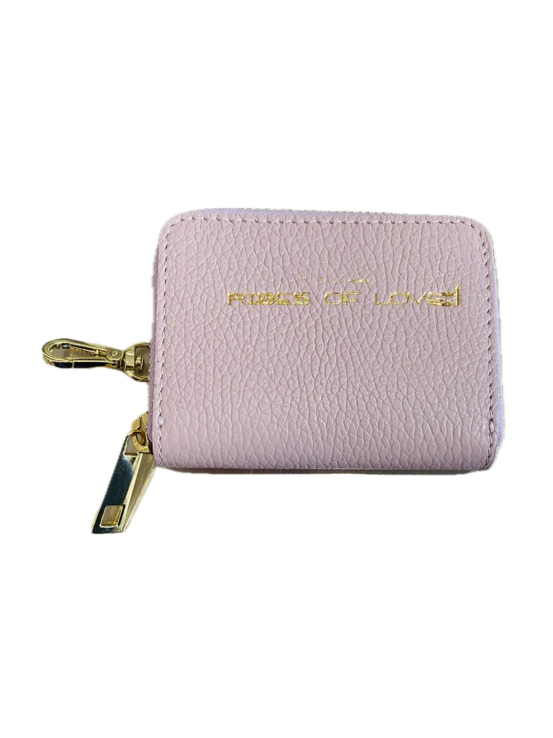 PORTACARTE CON ZIP IN PELLE LILLA