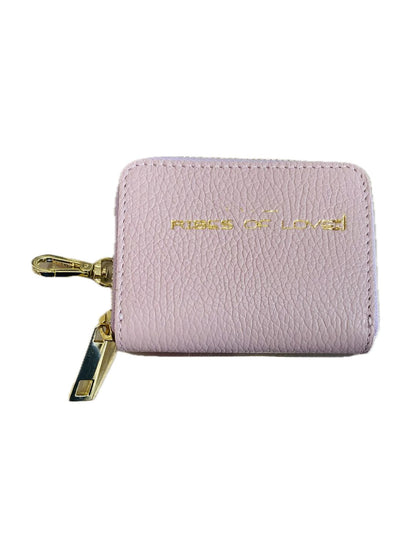 PORTACARTE CON ZIP IN PELLE LILLA