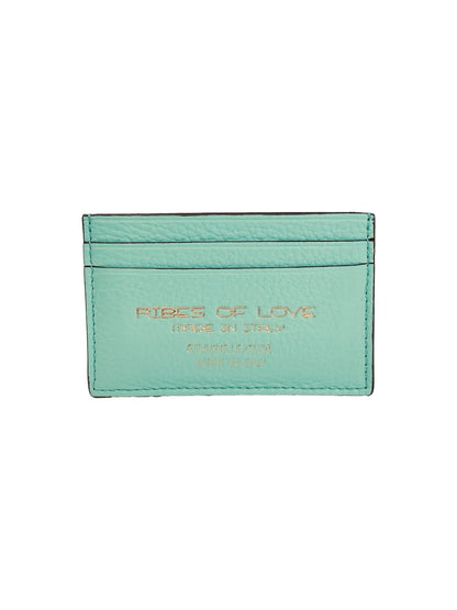 PORTACARTE IN PELLE VERDE ACQUA 131