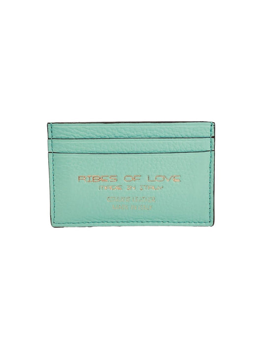 PORTACARTE IN PELLE VERDE ACQUA 131