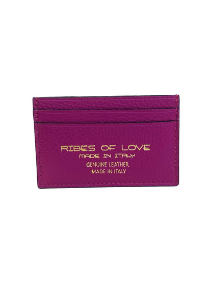 PORTACARTE IN PELLE FUXIA SCURO 131