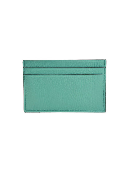 PORTACARTE IN PELLE VERDE ACQUA 131