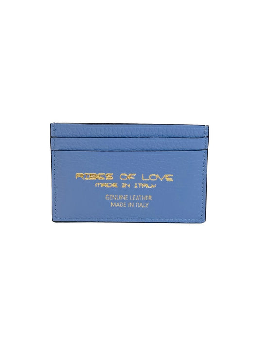 PORTACARTE IN PELLE AZZURRO 131