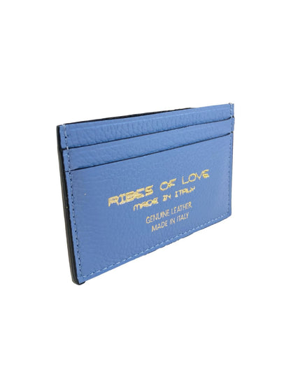 PORTACARTE IN PELLE AZZURRO 131