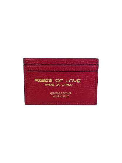 PORTACARTE IN PELLE ROSSO SCURO 131